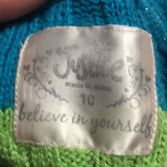 Justice Size 10 Long Sleeve V Neck Pullover Sweater - Picture 7 of 12